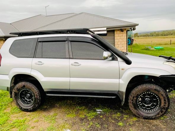 Toyota Prado 120 Series 4" DUAL Short Entry Snorkels