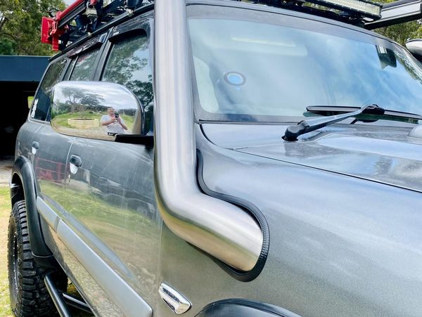 Nissan Patrol GU S1-4 (ZD30/TD42) 4" DUAL Cover up/Rounded Guard Entry Snorkels