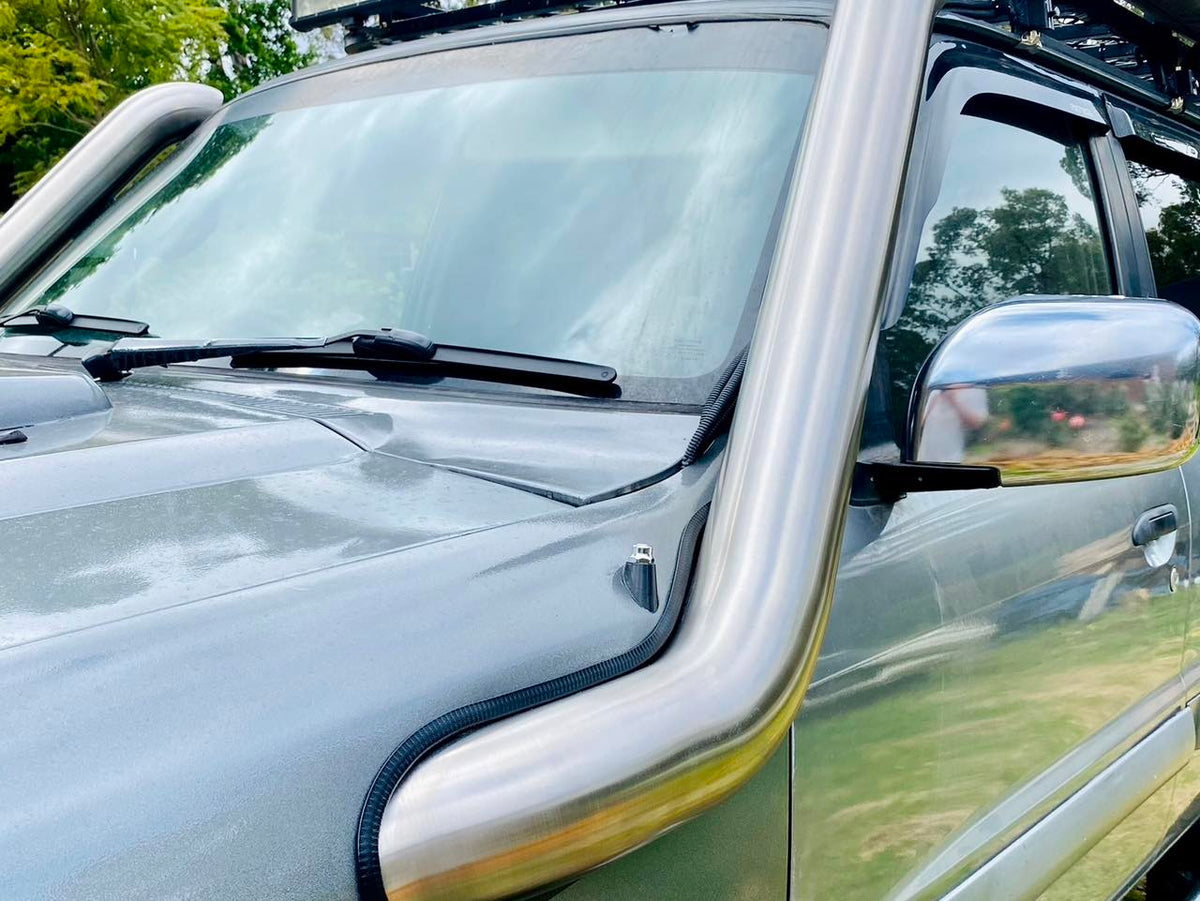 Nissan Patrol GU S1-4 (ZD30/TD42) 4" DUAL Cover up/Rounded Guard Entry Snorkels