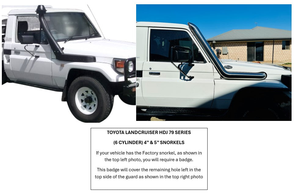 Toyota Landcruiser HDJ 79 Series 4" Snorkel