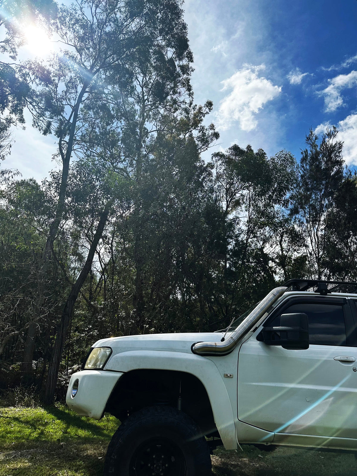 ENTRY LEVEL Nissan Patrol GU S1-4 (ZD30/TD42) 4" Cover Up/Rounded Guard Entry Snorkel