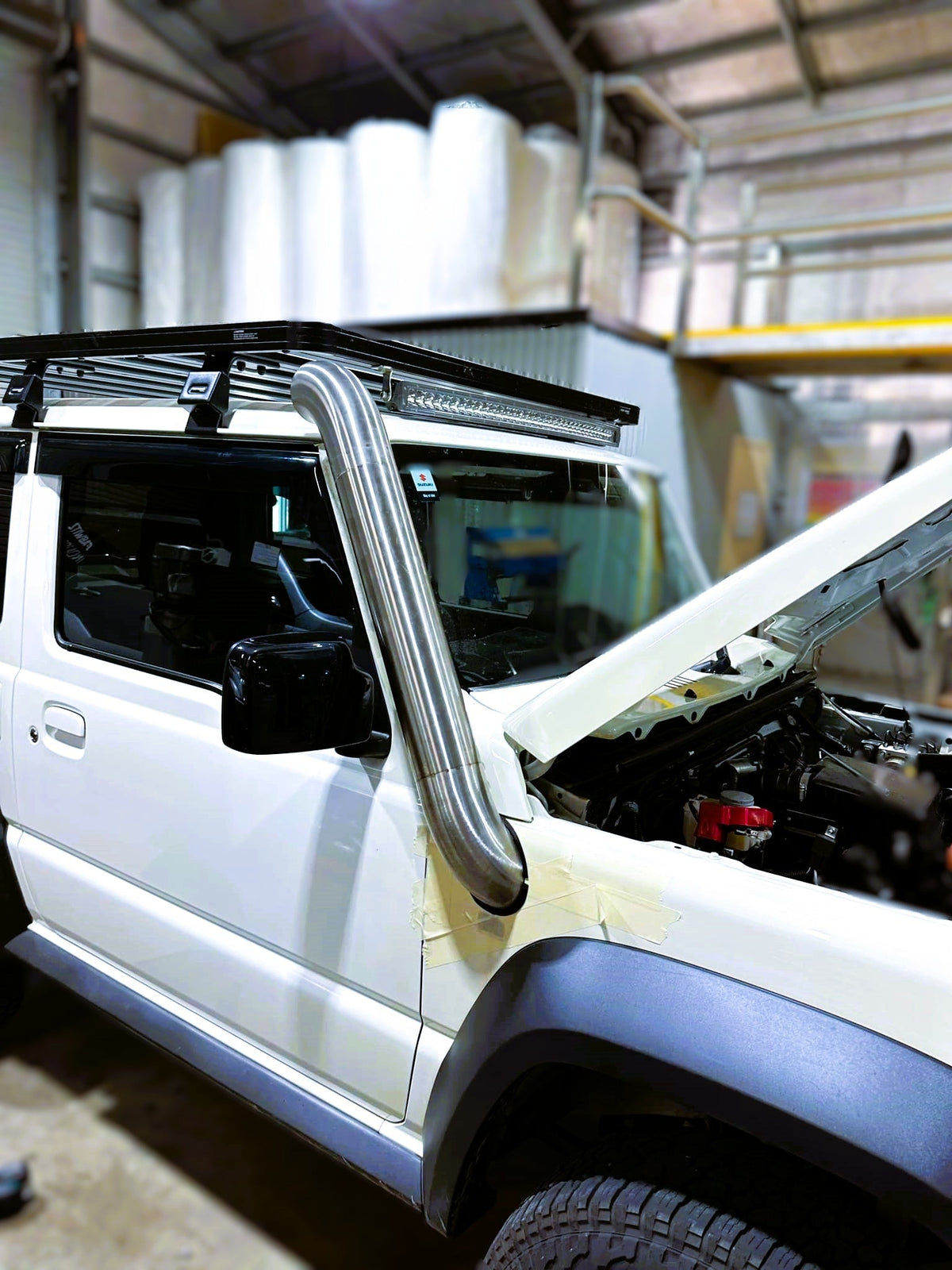 Suzuki Jimny (2019-Present) 4" Short Entry Snorkel & Clear Top Airbox Package