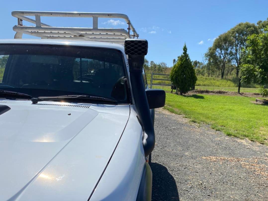 Nissan Patrol GU S1-4 (TB45/TB48) 4" Cover Up/Rounded Guard Entry Snorkel with Ram Head