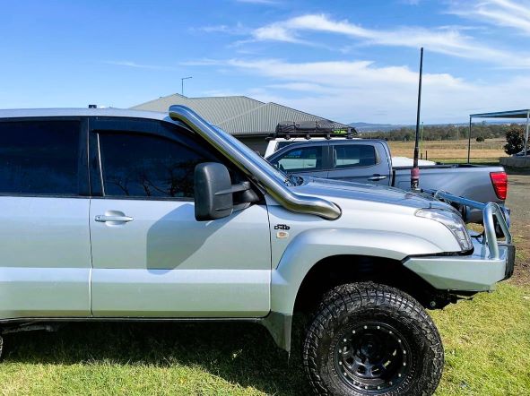 Toyota Prado 120 Series Mid Entry Snorkel & Clear Top Airbox Package