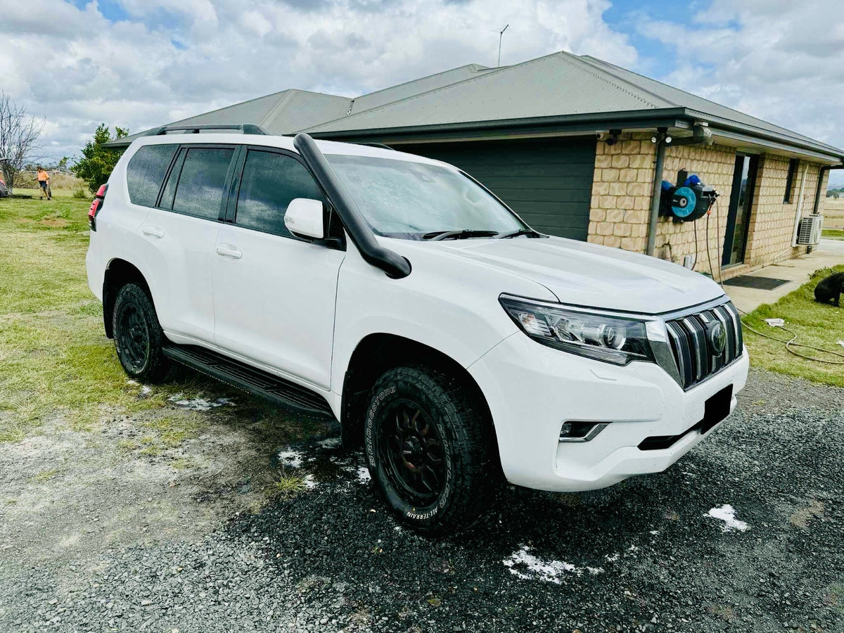 Toyota Landcruiser Prado 150 Series (1KD Engine*) 4" Mid Entry Snorkel & Panel Airbox Package