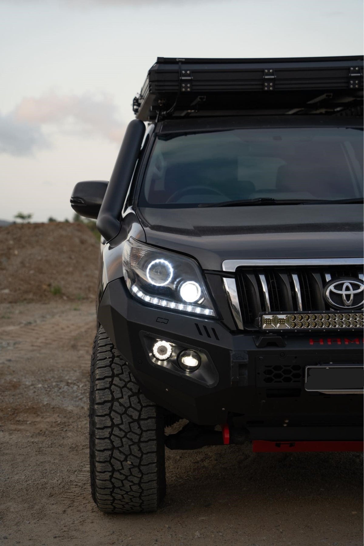 Toyota Landcruiser Prado 150 Series (1KD Engine*) 4" Mid Entry Snorkel & Panel Airbox Package